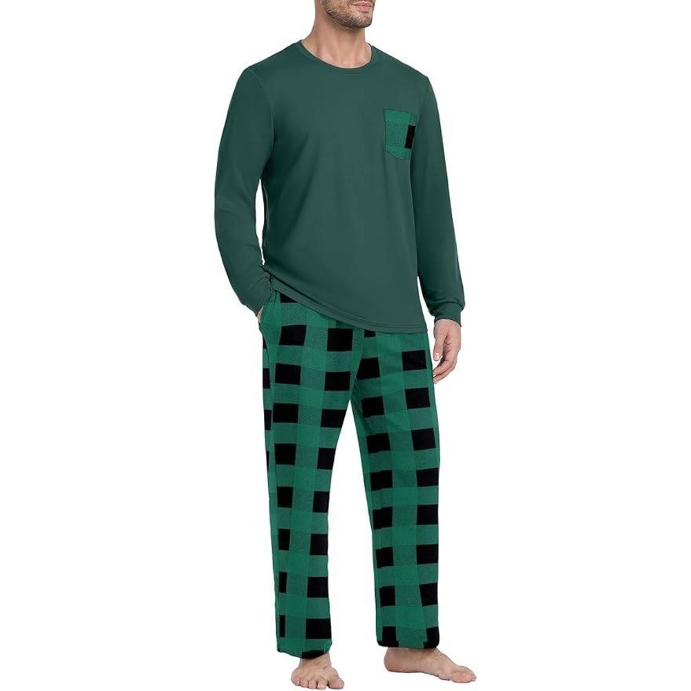 MSRP $24 PrinStory Men's M Pajama Set Loungewear Sleepwear Pjs Lightweight Long